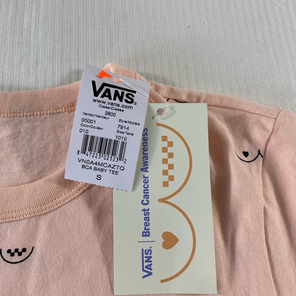 Vans Breast Cancer Awareness Baby Tee T-Shirt - Picture 7 of 12